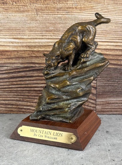 Con Williams Mountain Lion Bronze