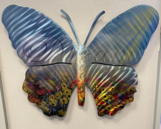 Laser Cut Steel Butterfly Wall Sculpture