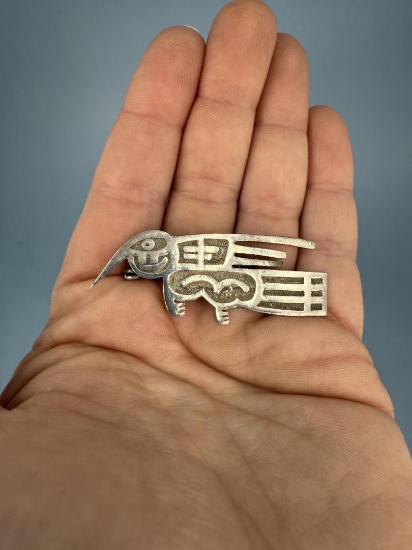 Hopi Sterling Silver Mosquito Brooch