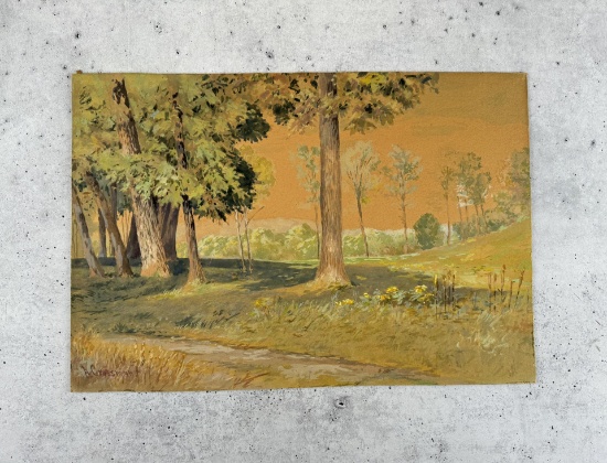 Abner Crossman Michigan Watercolor Painting