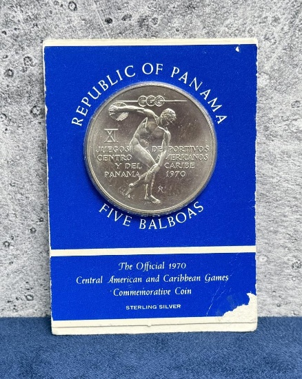 1970 Republic of Panama Sterling Silver Coin