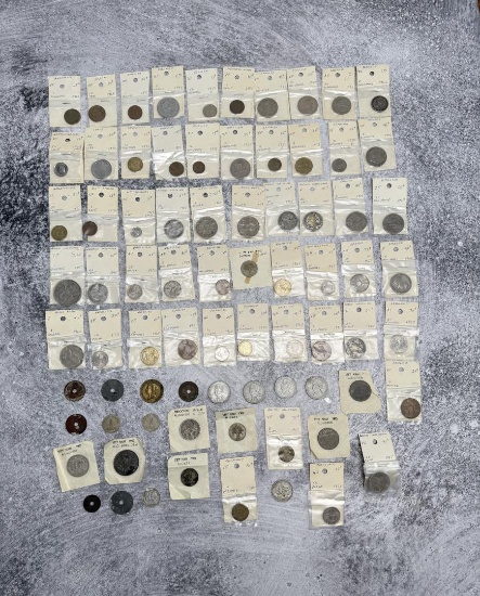 Large Old Collection of Foreign Coins