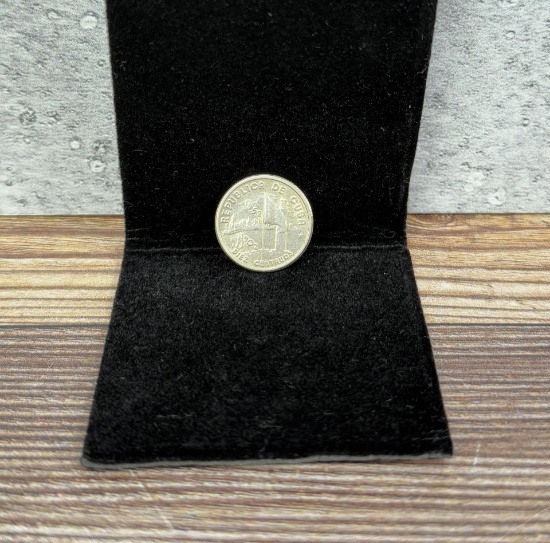 1952 Cuba Diez Centavos Silver Coin