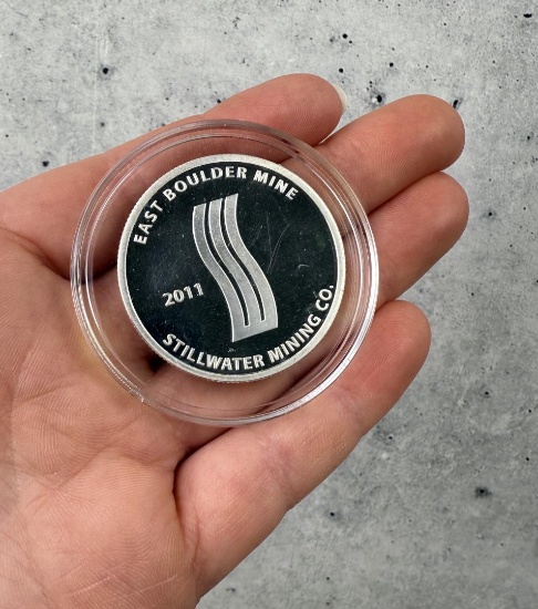East Boulder Mine Stillwater Mining Silver Round