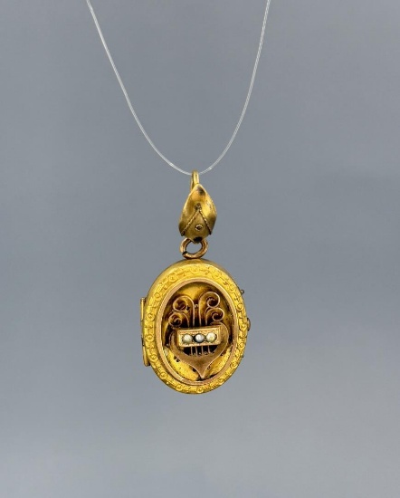 Victorian Gold Filled Mourning Locket