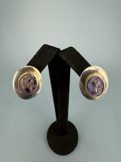 Amethyst Sterling Silver Earrings