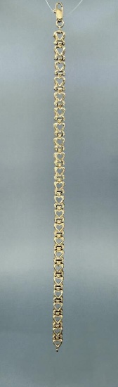 Sterling Silver Heart Link Bracelet