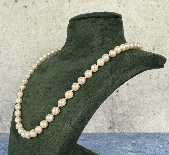 Antique Baroque Natural Pearl Necklace