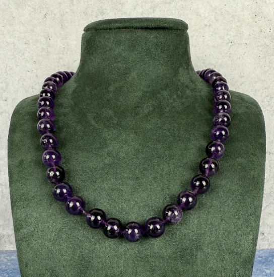 14k and Amethyst Bead Necklace