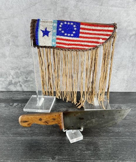 Native American Indian Beaded Knife Sheath
