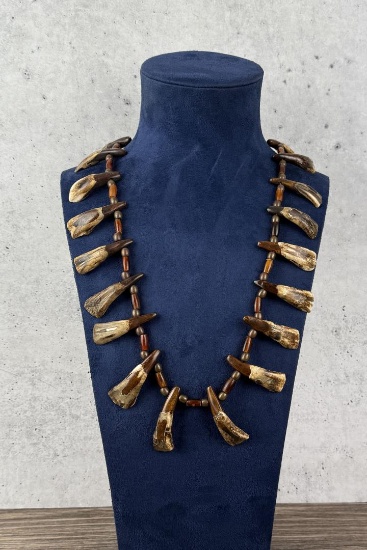 Plains Indian Buffalo Tooth Necklace