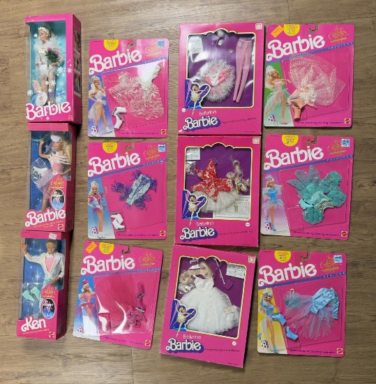 Collection of Barbie Dolls and Outfits