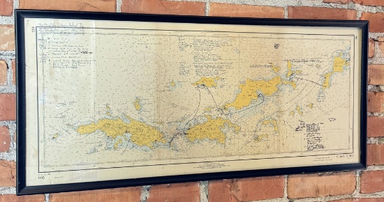 1969 US Virgin Islands Sailing Map Nautical Chart