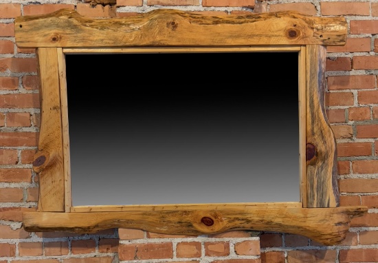 Custom Made Rustic Montana Lodgepole Mirror