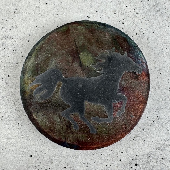 Ben Diller Raku Pottery Coaster