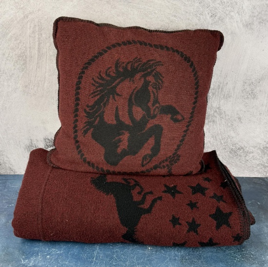 Wooded River Wool Blanket & Pillow