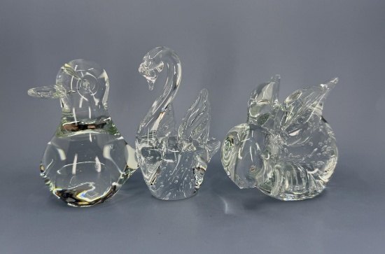 Blown Glass Animal Paperweights