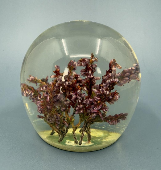Vintage Hafod Grange Lucite Paperweight