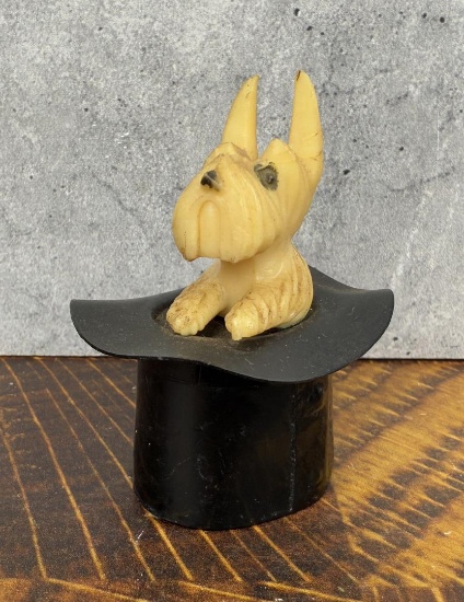 Celluloid Scottish Terrier in Top Hat Japan