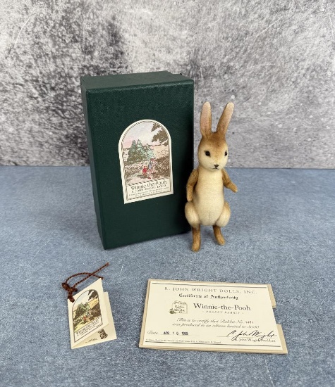 R John Wright Dolls Winnie The Pooh Pocket Rabbit