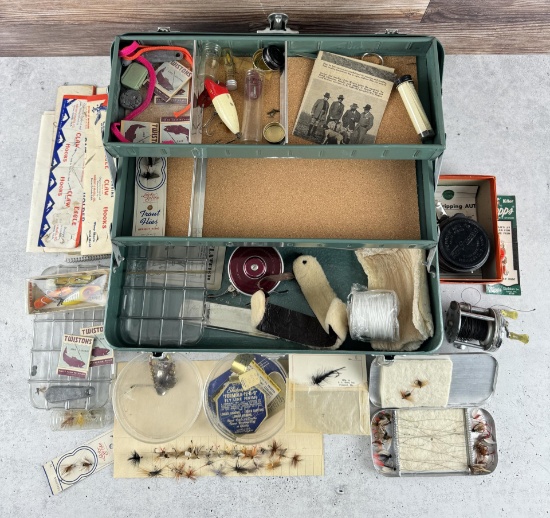 Vintage Tackle Box Full of Fishing Lures