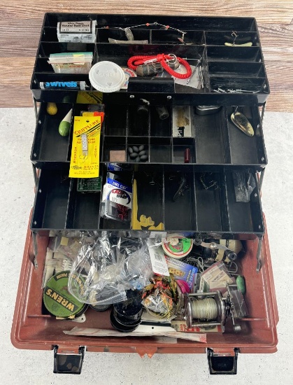 Vintage Tackle Box Full of Fishing Lures