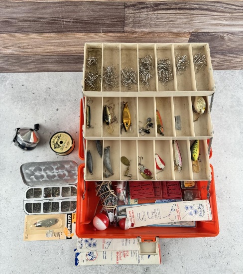 Vintage Tackle Box Full of Fishing Lures