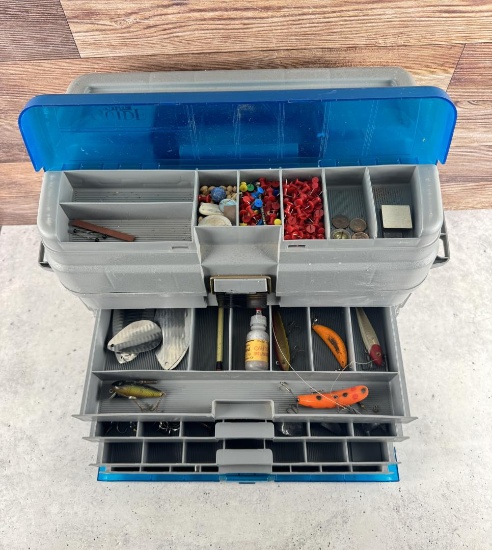 Vintage Tackle Box Full of Fishing Lures