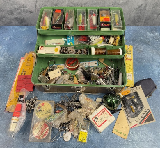 Vintage Tackle Box Full of Fishing Lures