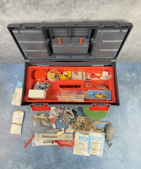 Vintage Tackle Box Full of Fishing Lures