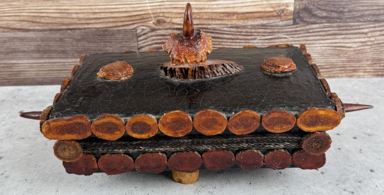 Montana Prison Made Elk Horn Dresser Box
