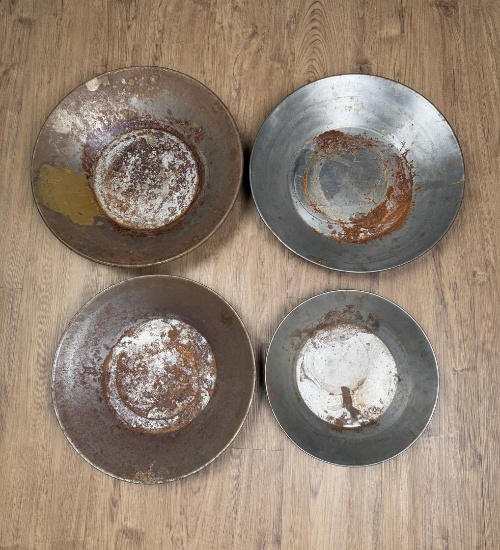 Antique Montana Placer Gold Mining Pans