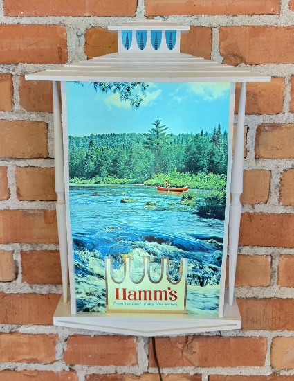 Hamm Beer Lighted Motion Sign Canoe