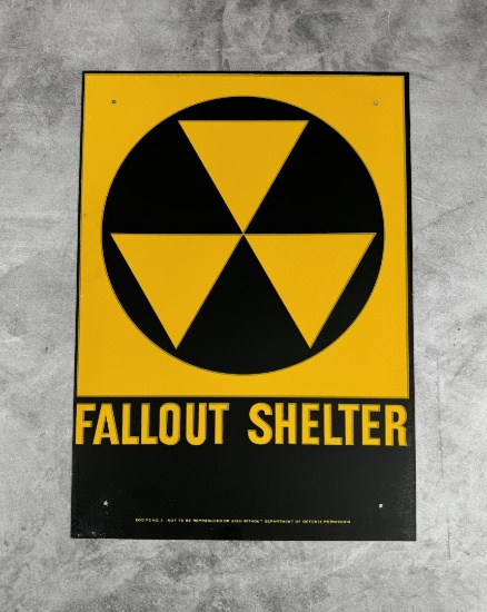 US Department of Defense Fallout Shelter Sign