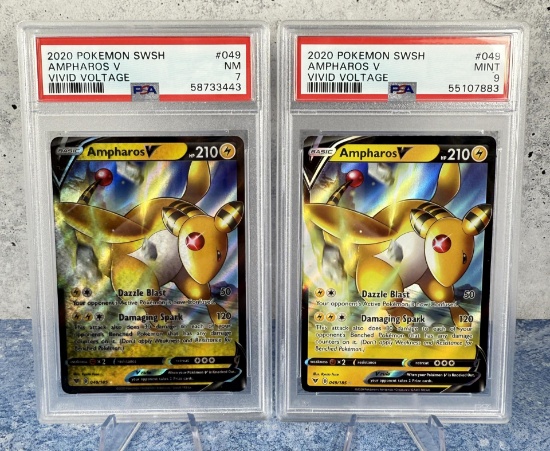Pokemon Vivid Voltage Ampharos Ink Error Card