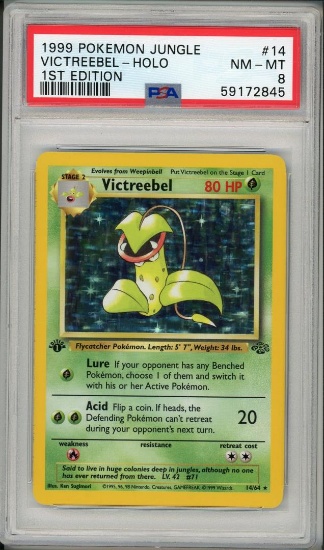 1999 Pokemon Jungle 1st Edition Victreebel PSA 8