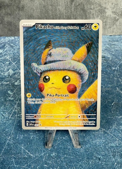 2023 Pokemon Pikachu with Grey Felt Hat Card