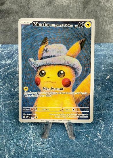 2023 Pokemon Pikachu with Grey Felt Hat Card
