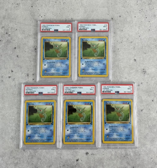 1999 Pokemon Fossil 1st Edition PSA 9 Cards