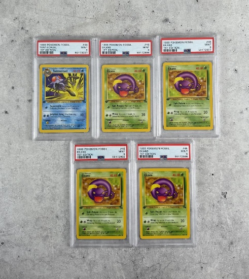 1999 Pokemon Fossil 1st Edition PSA 9 Cards