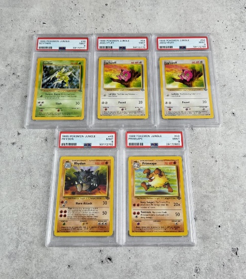 1999 Pokemon Jungle Unlimited PSA 9 Cards
