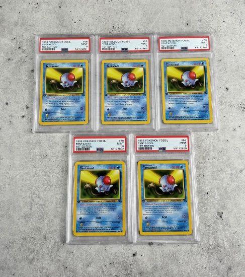 1999 Pokemon Fossil 1st Edition PSA 9 Cards