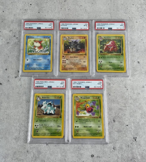 1999 Pokemon Jungle Unlimited PSA 9 Cards