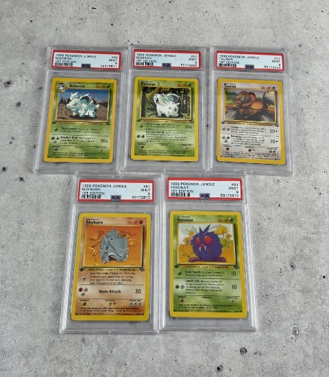 1999 Pokemon Jungle 1st Edition PSA 9 Cards