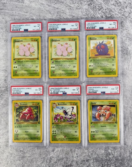 1999 Pokemon Jungle 1st Edition PSA 8 Cards