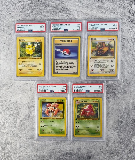 1999 Pokemon Jungle 1st Edition PSA 9 Cards