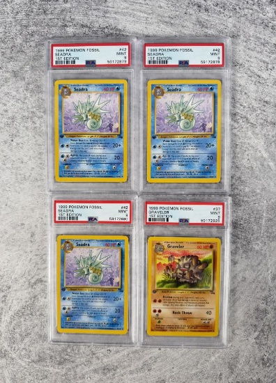 1999 Pokemon Fossil 1st Edition PSA 9 Cards