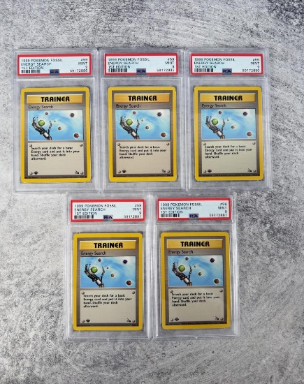 1999 Pokemon Fossil 1st Edition PSA 9 Cards