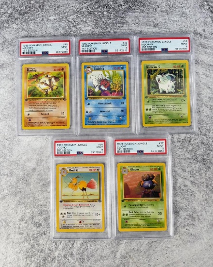 1999 Pokemon Jungle 1st Edition PSA 9 Cards