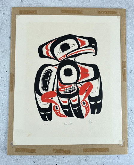Norman Tait Sun Hawk Haida Indian Silkscreen Print